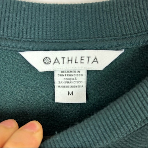 Athleta Teal Long Sleeve Tunic Dress Size Medium - Picture 3 of 11